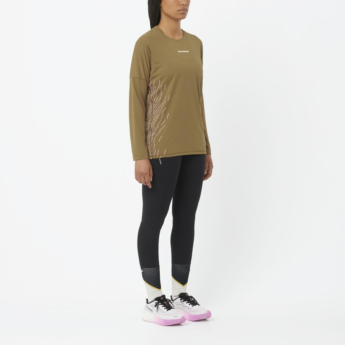 Salomon Damenlangarmshirt Sense Aero LS Tee GFX - machsport – Bild 