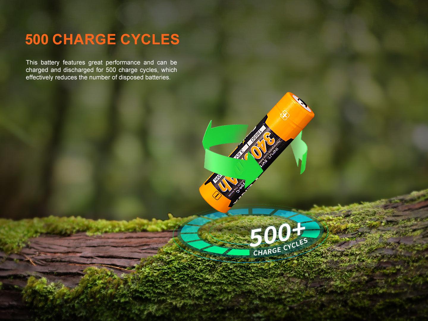 Fenix ARB-L18-3400U V3.0 - USB-Akku 18650 (3400 mAh, Version 3.0) – Bild 