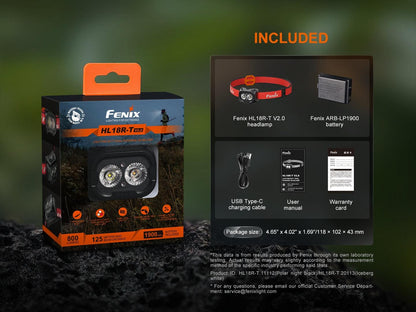 Fenix HL18R-T V2.0 Trailrunning, ultraleichte Trailrunning Stirnlampe, 800 Lumen