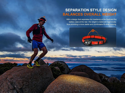 Fenix HP12R-T Separation-Style-Design Stirnlampe für Trailrunning, 1200 Lumen
