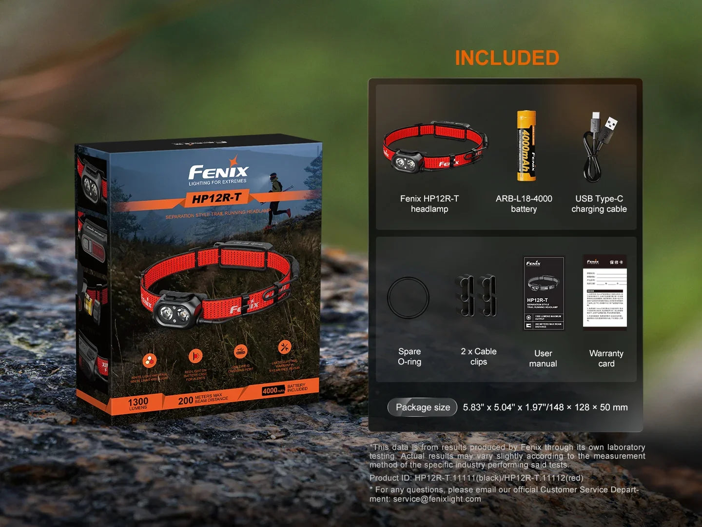 Fenix HP12R-T Separation-Style-Design Stirnlampe für Trailrunning, 1200 Lumen – Bild 