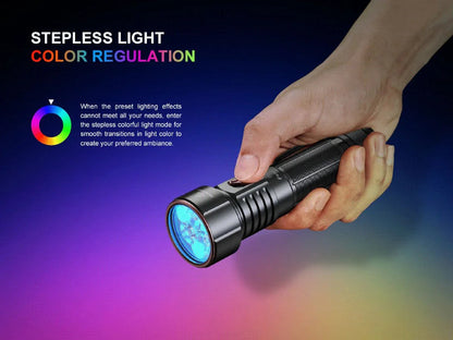 Fenix LD36R leistungsstarke Taschenlampe mit verschiedenen Lichtquellen, 3600 Lumen