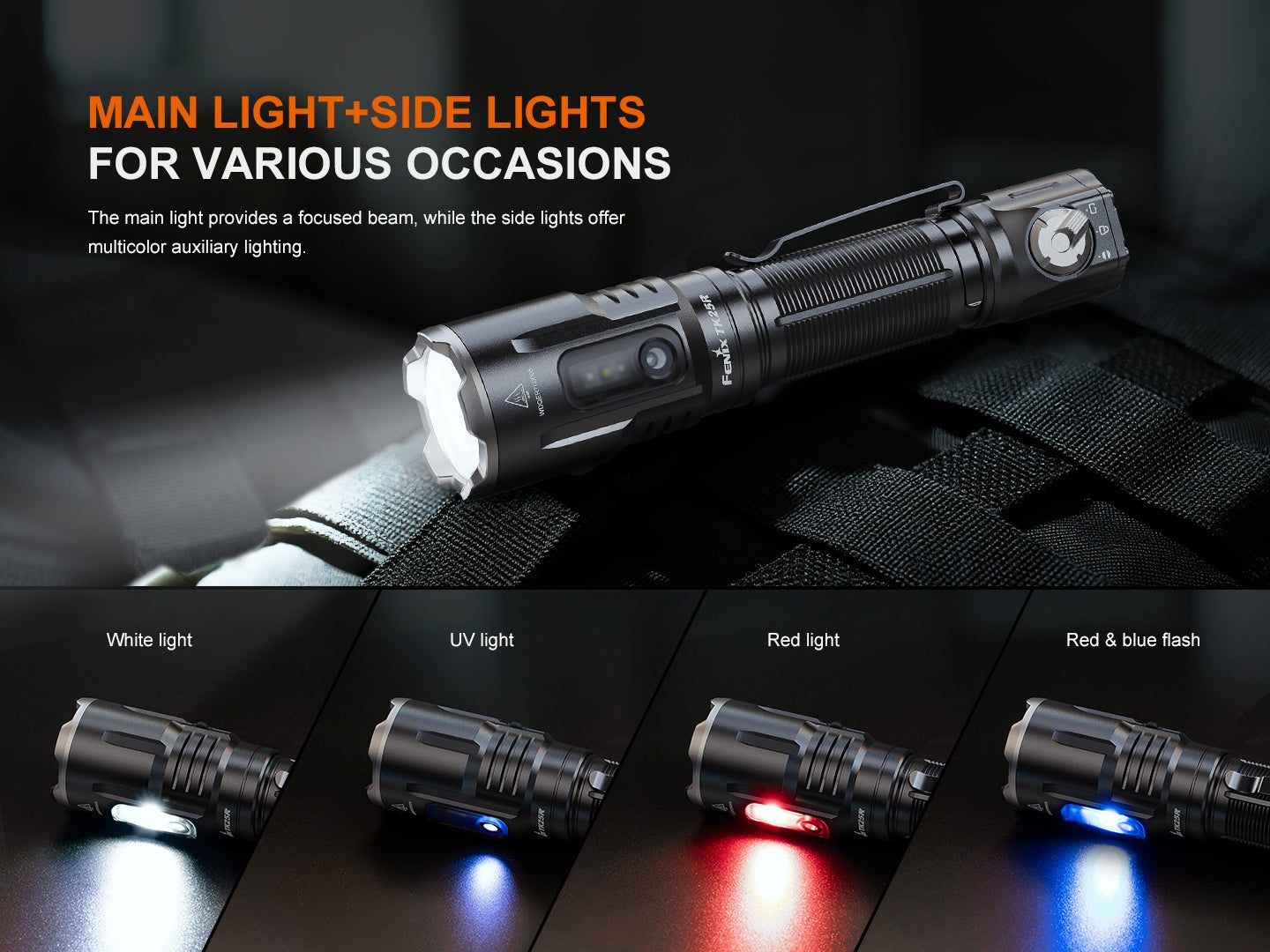 Fenix TK25R Multifunktionale Taschenlampe für Polizei und Dienst, 3600 Lumen – Bild 