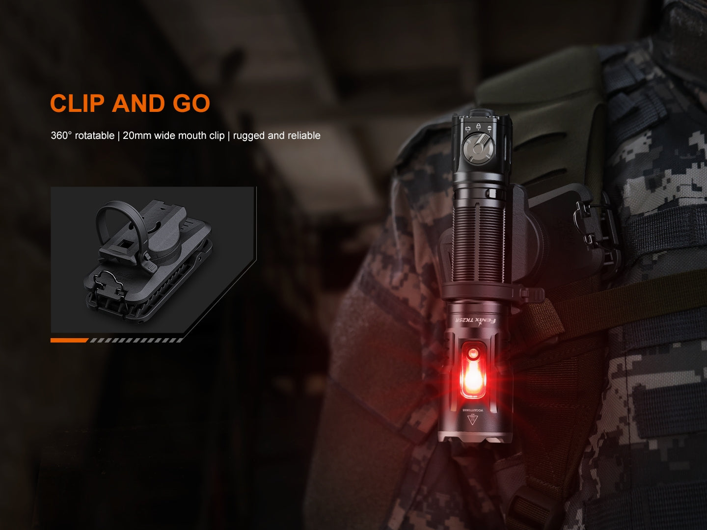 Fenix TK25R Multifunktionale Taschenlampe für Polizei und Dienst, 3600 Lumen – Bild 