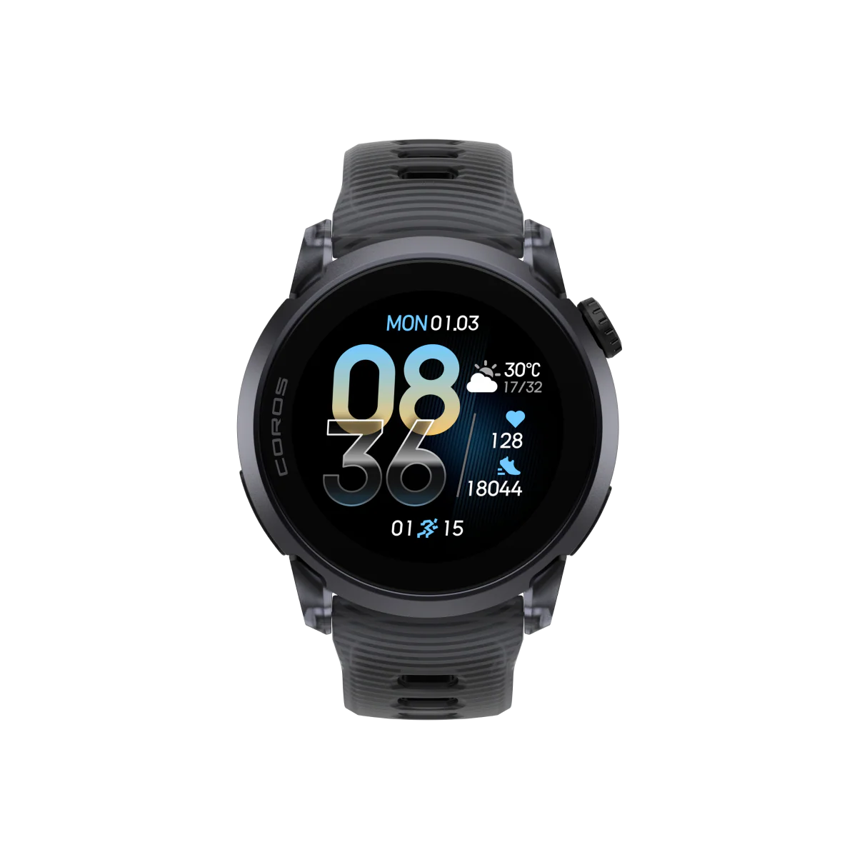 Coros Sportuhr Pace 4, Silikonarmband, black crystal – Bild 