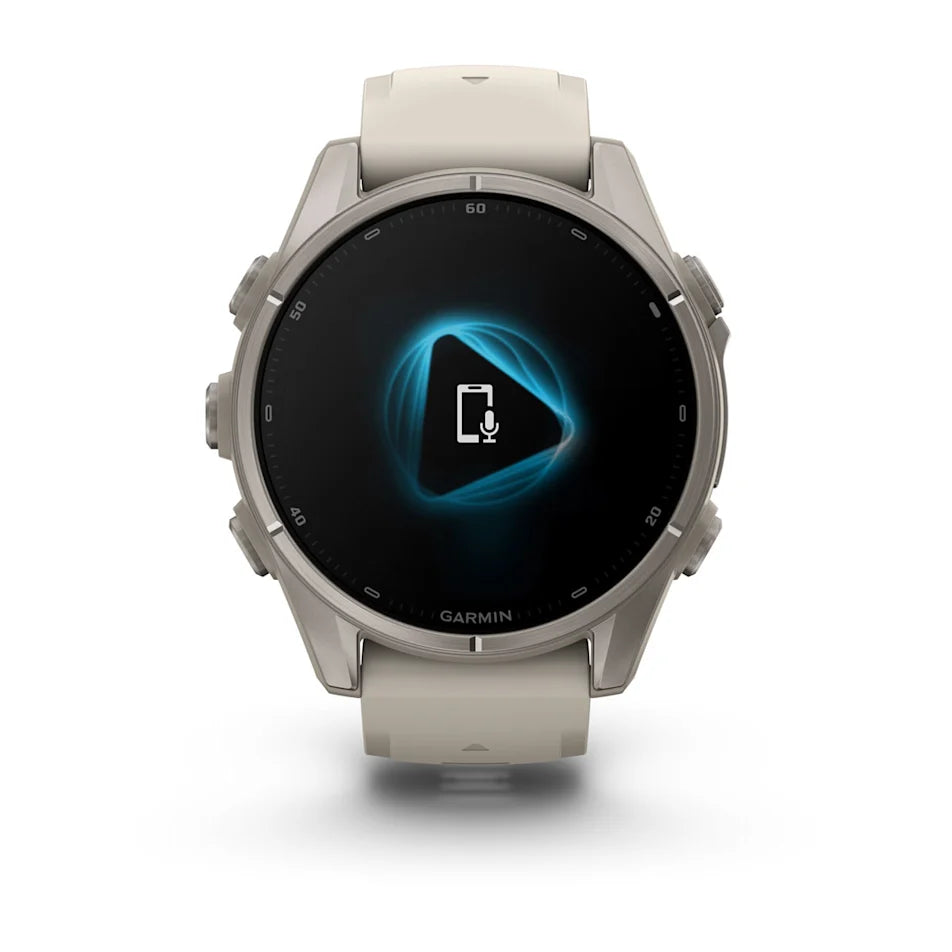 Garmin Fēnix® 9 - 43mm Nebelgrau/Ttitan mit Silikon-Armband - machsport