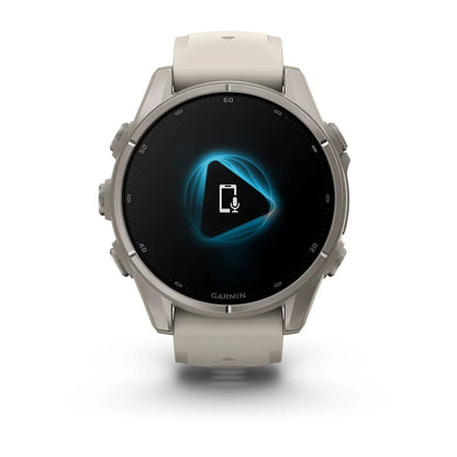 Garmin Fēnix® 9 - 43mm Nebelgrau/Ttitan mit Silikon-Armband - machsport