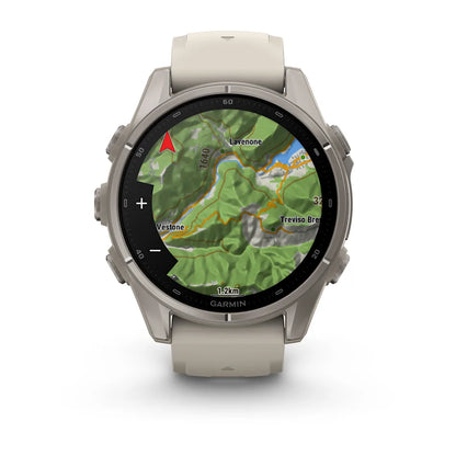 Garmin Fēnix® 9 - 43mm Nebelgrau/Ttitan mit Silikon-Armband - machsport