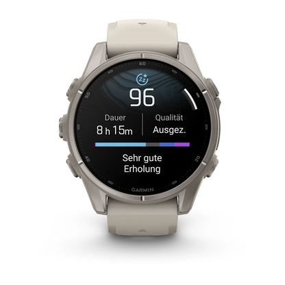 Garmin Fēnix® 9 - 43mm Nebelgrau/Ttitan mit Silikon-Armband - machsport