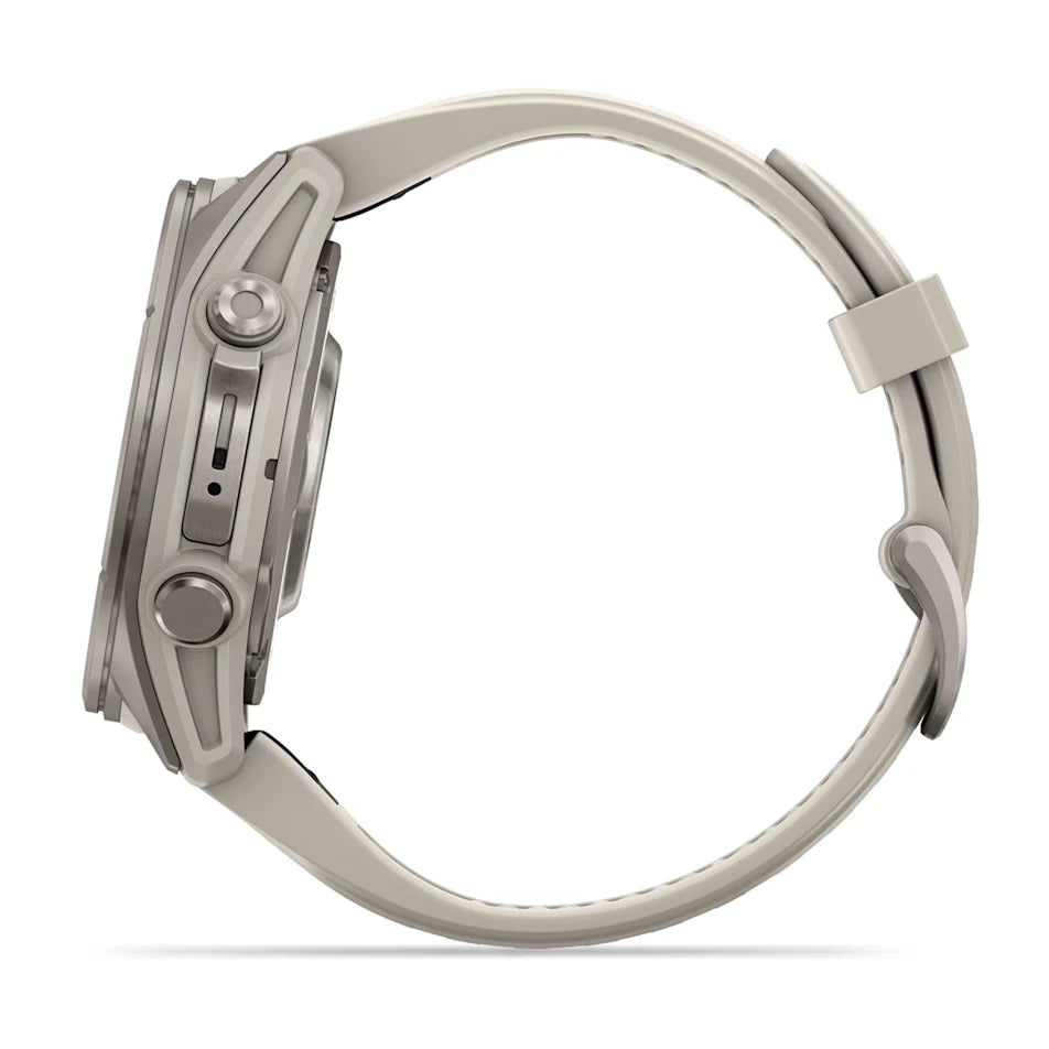 Garmin Fēnix® 9 - 43mm Nebelgrau/Ttitan mit Silikon-Armband - machsport