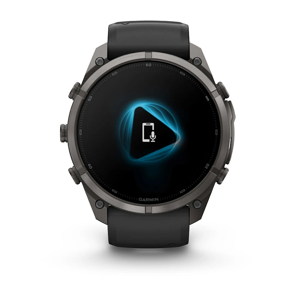 Garmin Fēnix® 9 Pro – inReach®, 51mm Carbongrau DLC Titan mit Silikon-Armband Schwarz/Kieselgrau – Bild 