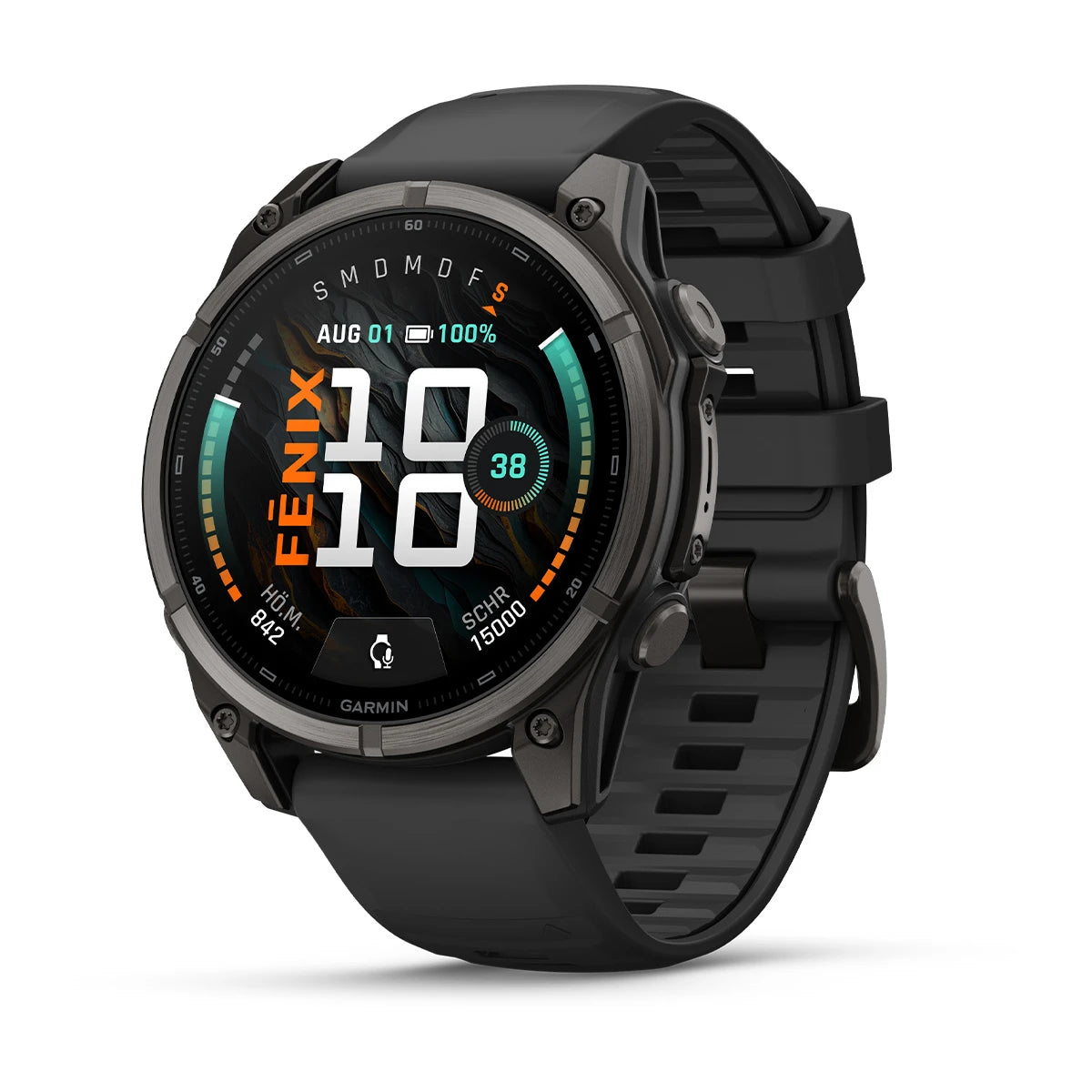 Garmin Fēnix® 9 – 47mm Schwarz/Carbongrau DLC Titan
