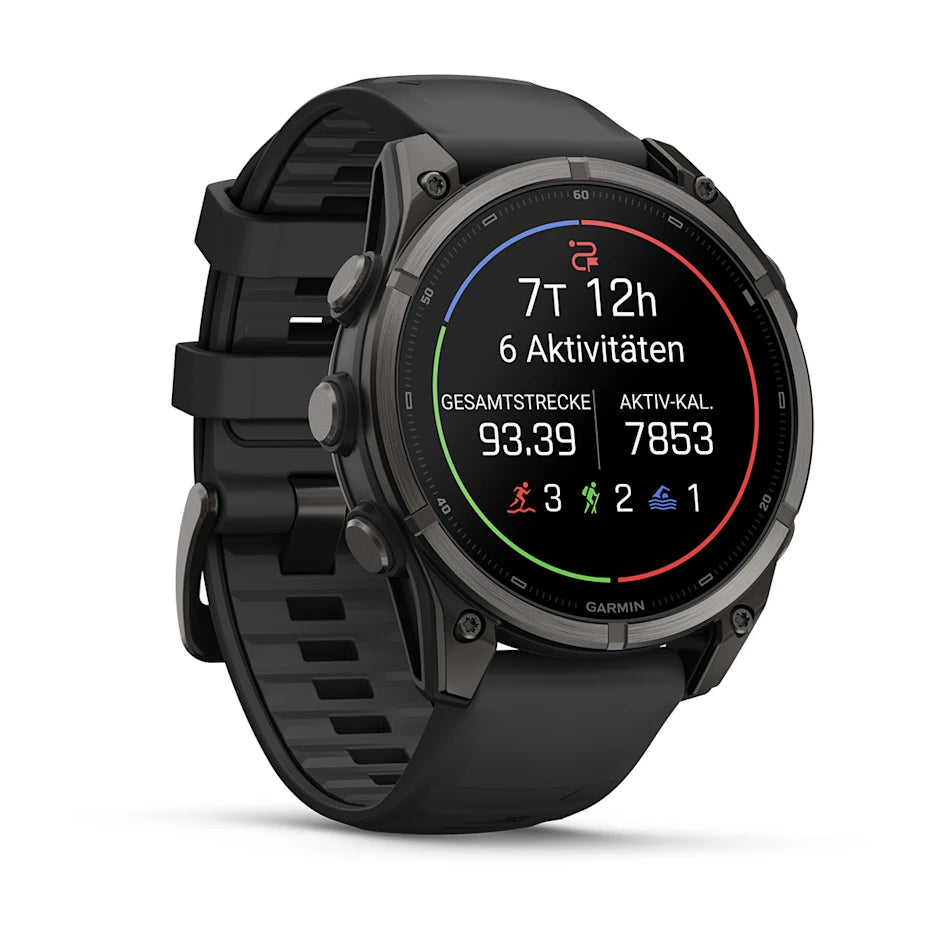 Garmin Fēnix® 9 – 47mm Schwarz/Carbongrau DLC Titan – Bild 