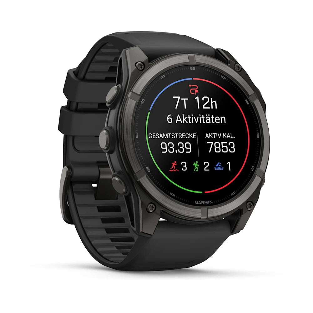 Garmin Fenix® 9 – 51mm Schwarz/Carbongrau DLC Titan – Bild 