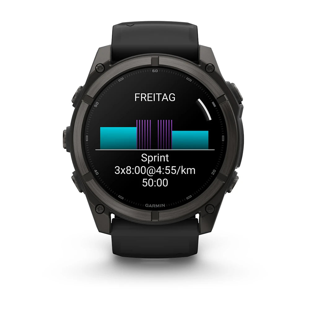 Garmin Fenix® 9 – 51mm Schwarz/Carbongrau DLC Titan – Bild 