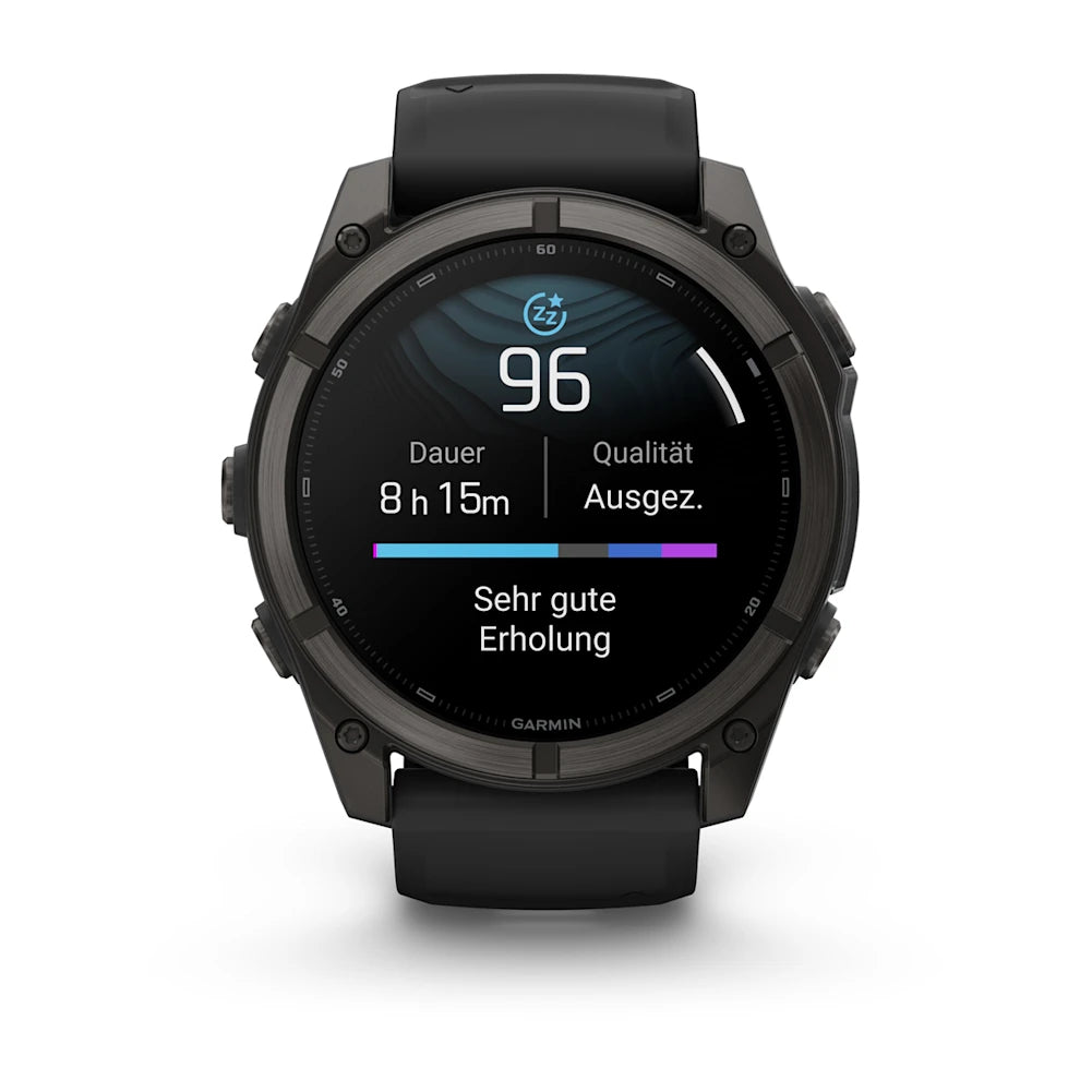 Garmin Fenix® 9 – 51mm Schwarz/Carbongrau DLC Titan – Bild 