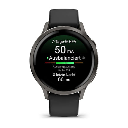 Garmin Venu® 4 - 41 mm Schwarz/Schiefergrau mit Schnellwechsel-Silikon-Armband 18 mm