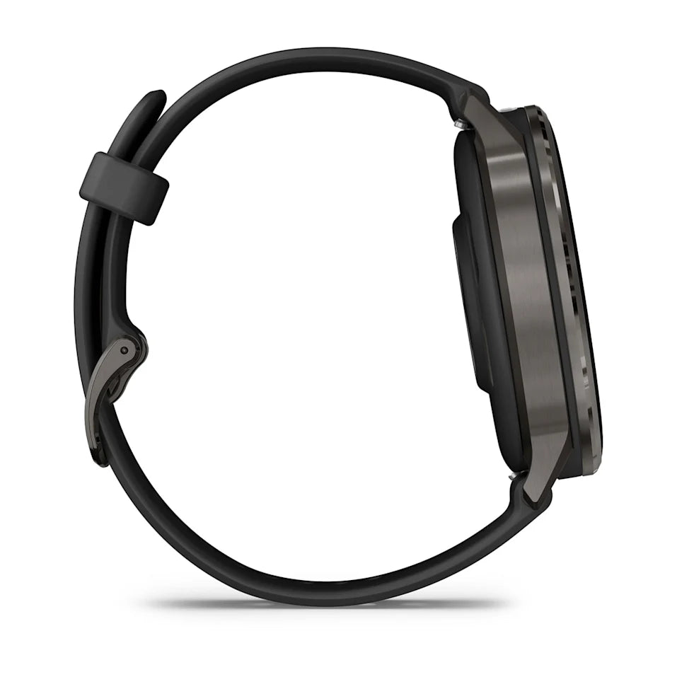 Garmin Venu® 4 - 45 mm Schwarz/Schiefergrau mit Schnellwechsel-Silikon-Armband 22 mm