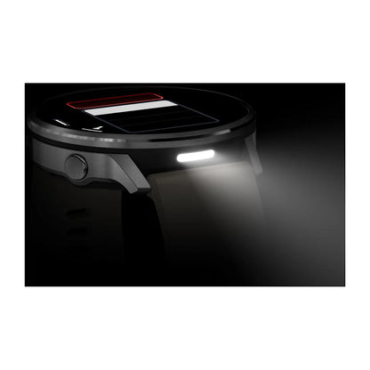 Garmin Venu® 4 - 45 mm Schwarz/Silber mit Schnellwechsel-Silikon-Armband 22 mm Grau