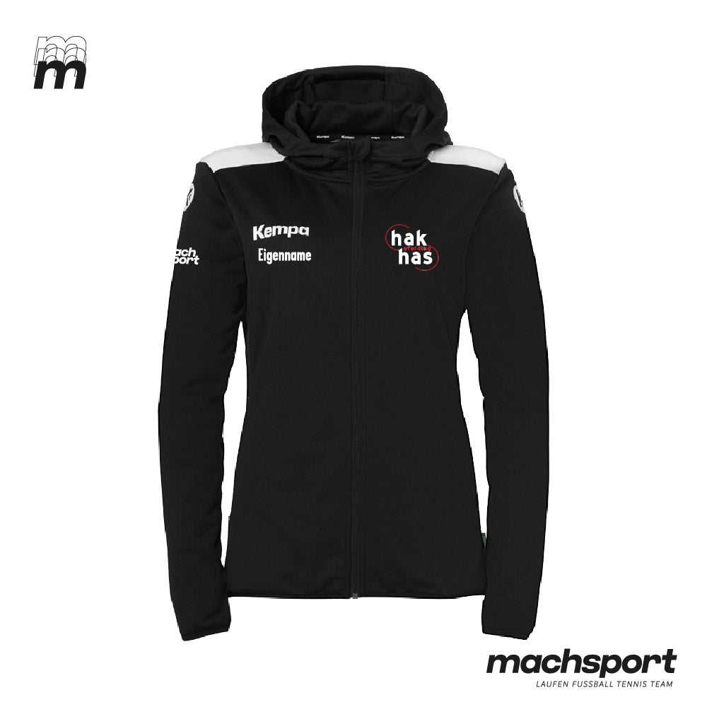 HAK | HAS Eferding Trainingsjacke mit Kapuze schwarz Damen - machsport – Bild 