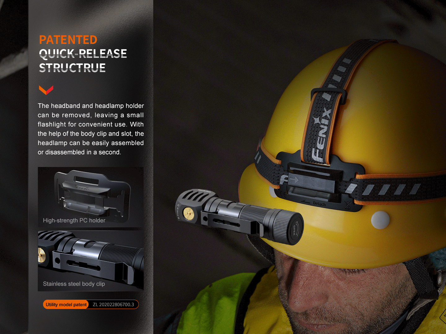 Fenix HM61R V2.0 Leistungsstarke Stirnlampe sowie Mini Taschenlampe mit Rotlicht, 1600 Lumen – Bild 