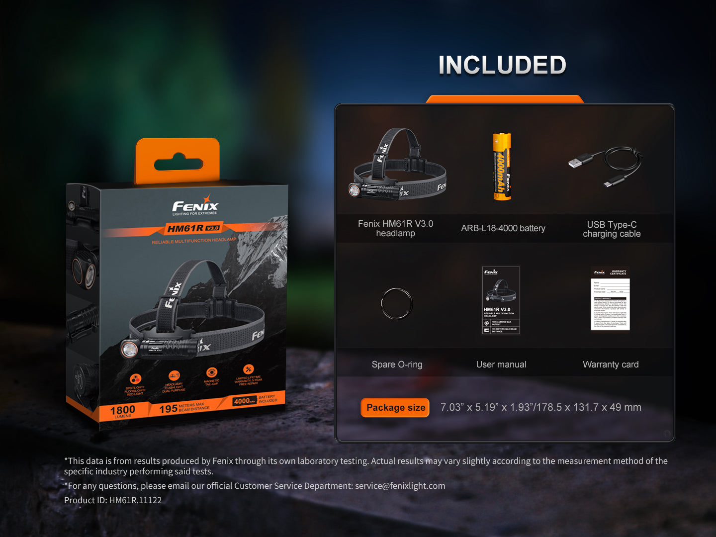 Fenix HM61R V3.0 Leistungsstarke Profi Stirnlampe sowie Taschenlampe mit Rotlicht, 1800 Lumen