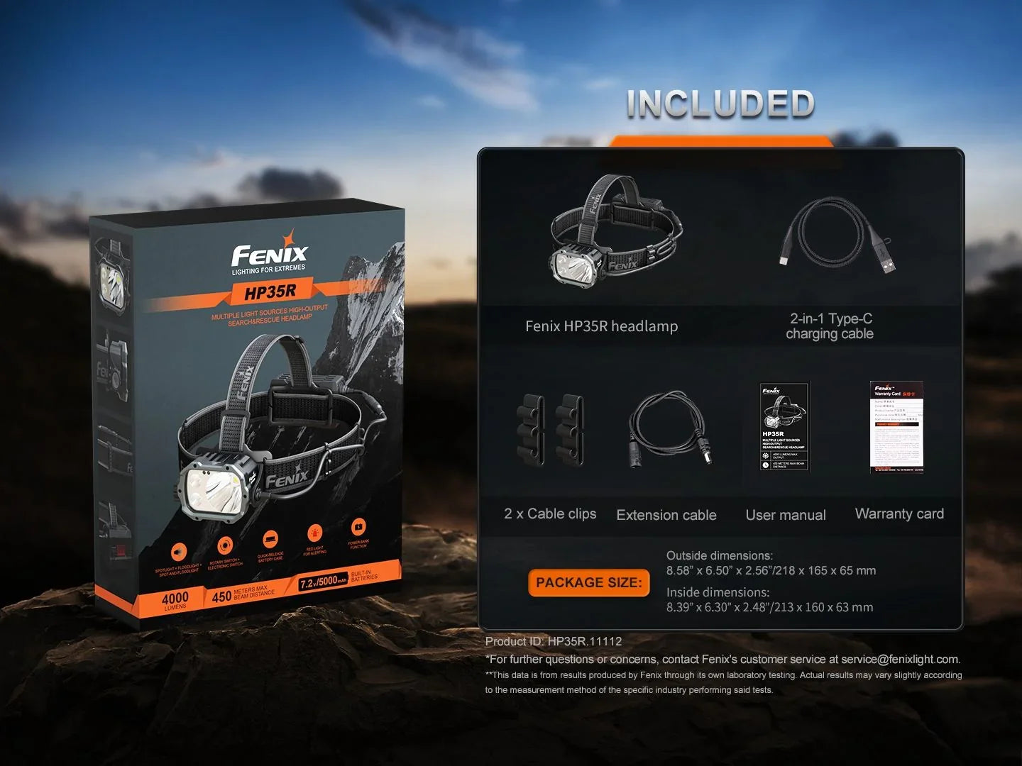 Fenix HP35R Hochleistungs-Stirnlampe mit Mehrfach-Lichtquellen für Such- und Rettungseinsätze, 4000 Lumen – Bild 