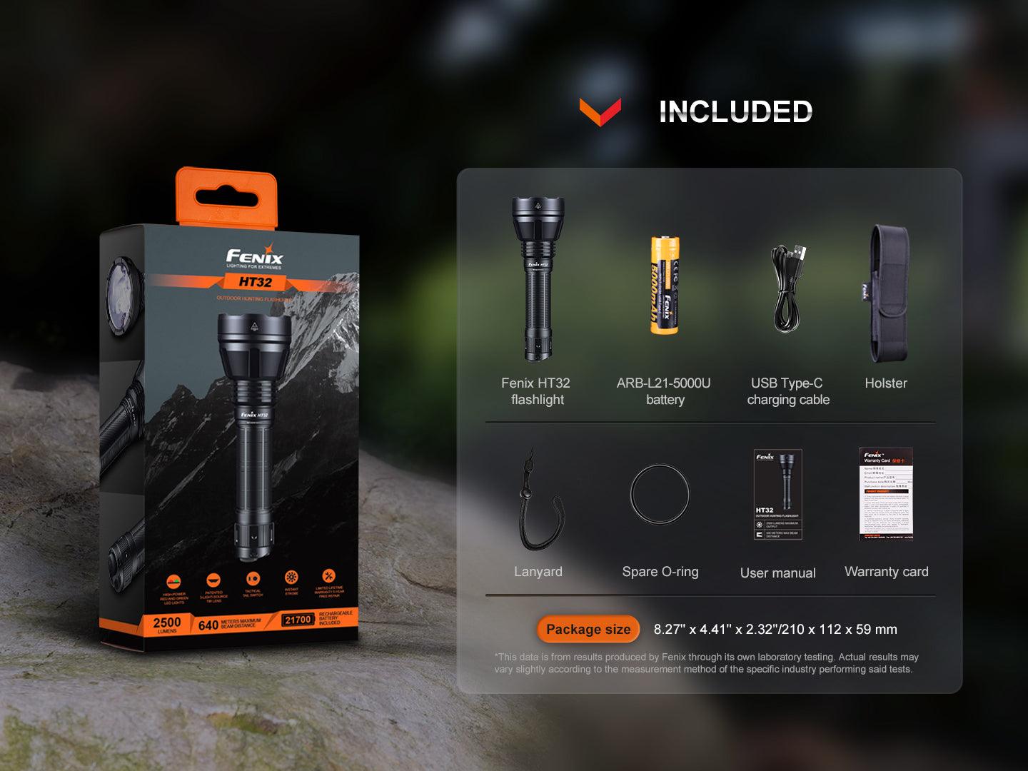 Fenix HT32 Outdoor Jagd-Taschenlampe, 2500 Lumen