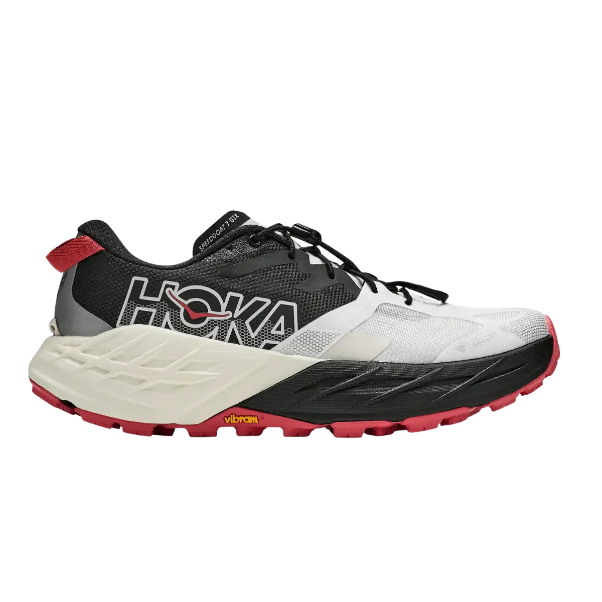 Hoka Damenlaufschuhe Speedgoat 7 GTX,  alabaster / black – Bild 