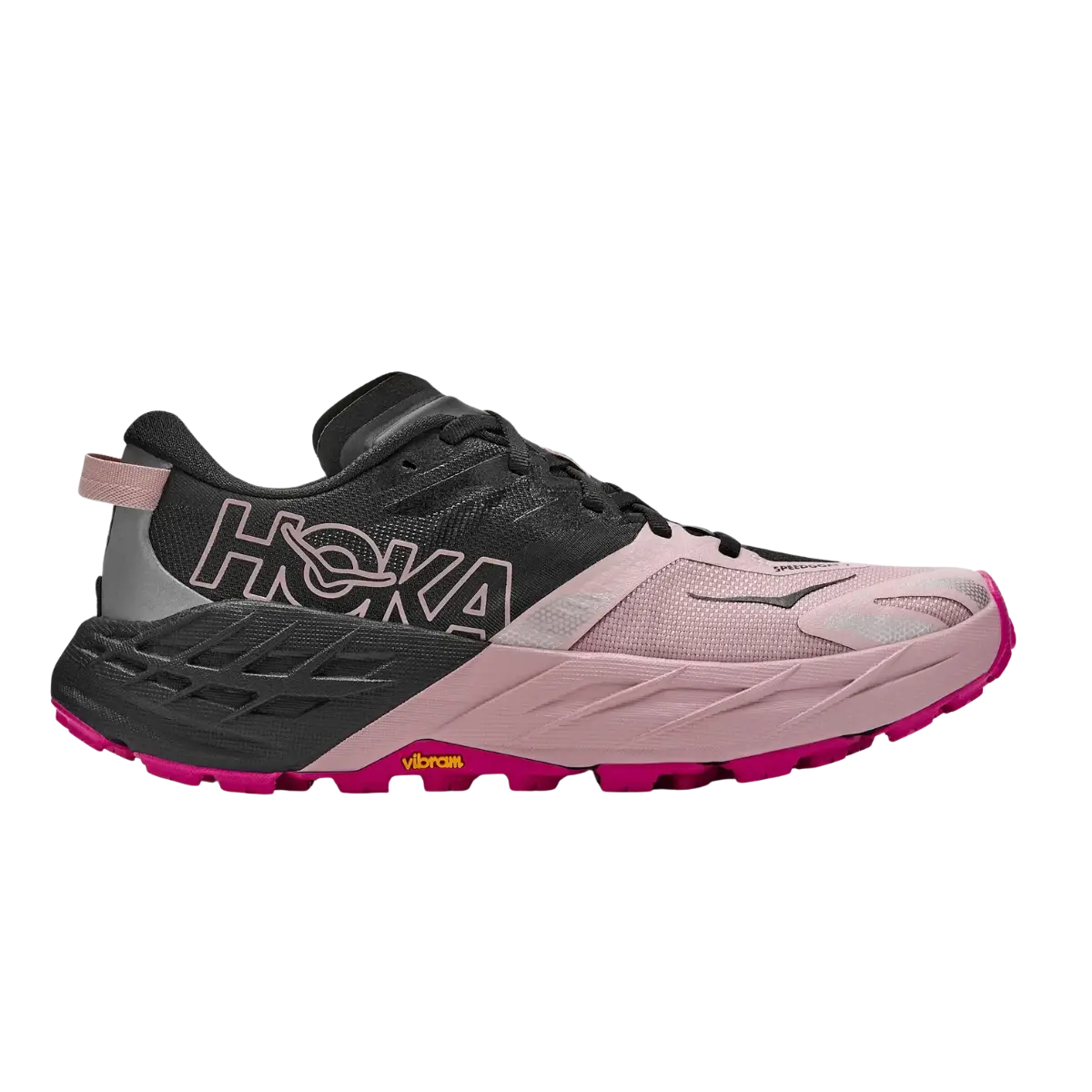Hoka Damenlaufschuhe Speedgoat 7, black / pink opal – Bild 