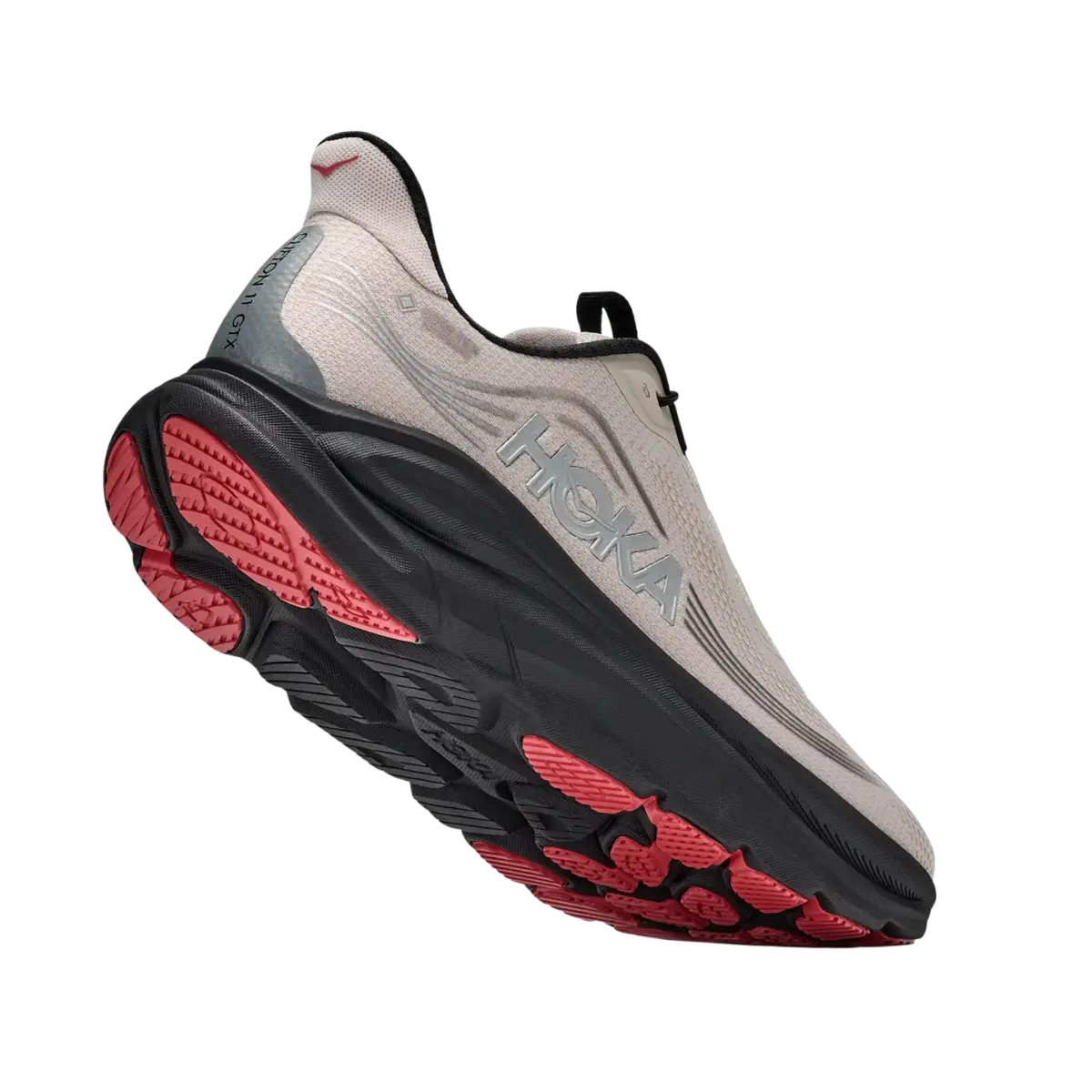 Hoka Herrenlaufschuhe Clifton 11 GTX, River Rock Grey/ Carbon black