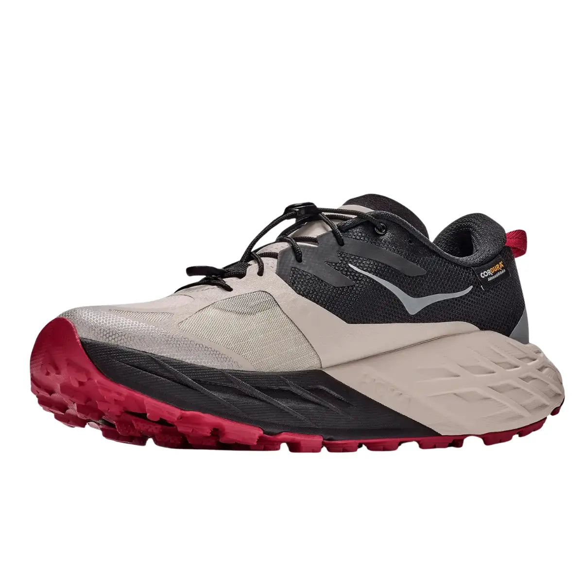 Hoka Herrenlaufschuhe Speedgoat 7 GTX,  black / river rock grey