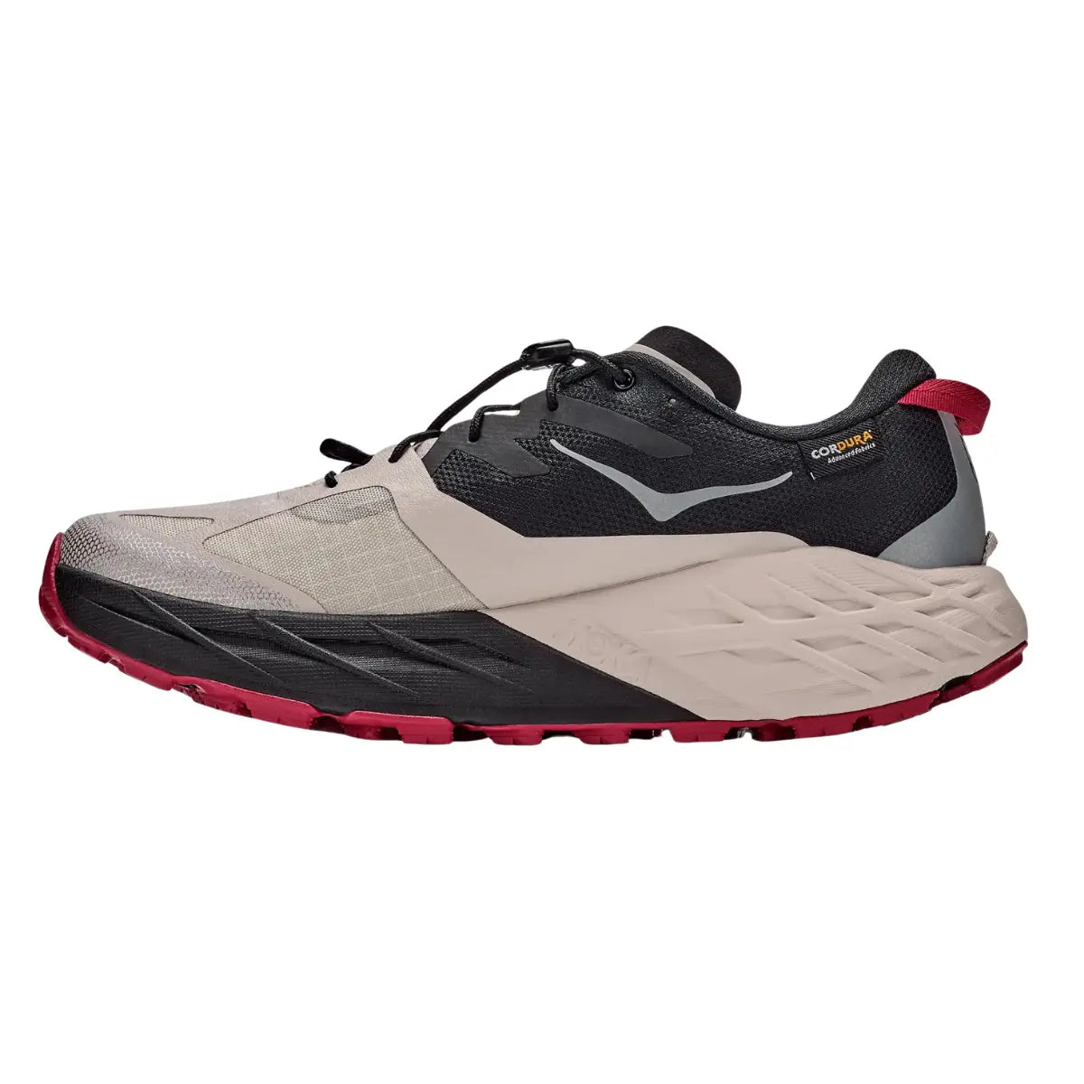 Hoka Herrenlaufschuhe Speedgoat 7 GTX,  black / river rock grey