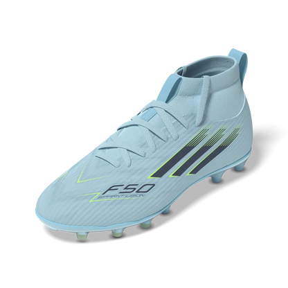 Adidas Kinderfußballschuhe F50 Sparkfusion League FG, halbhohe Fußballschuhe für feste Böden und Kunstrasen mit Sprintplate Fusion - machsport