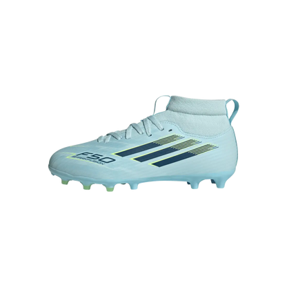 Adidas Kinderfußballschuhe F50 Sparkfusion League FG, halbhohe Fußballschuhe für feste Böden und Kunstrasen mit Sprintplate Fusion - machsport