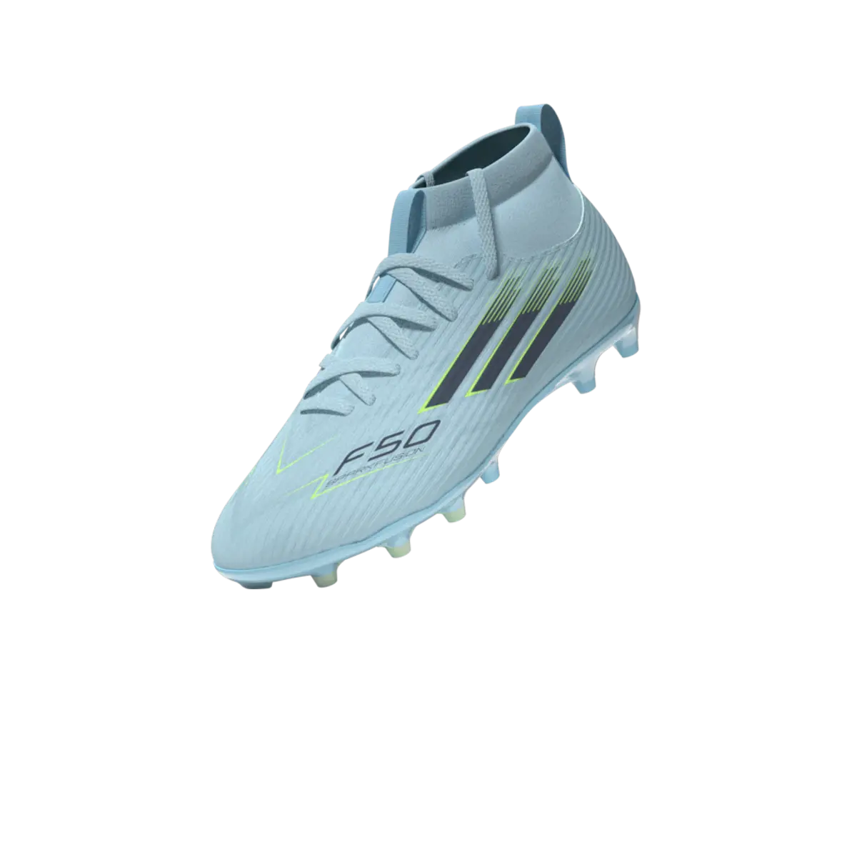 Adidas Kinderfußballschuhe F50 Sparkfusion League FG, halbhohe Fußballschuhe für feste Böden und Kunstrasen mit Sprintplate Fusion - machsport – Bild 