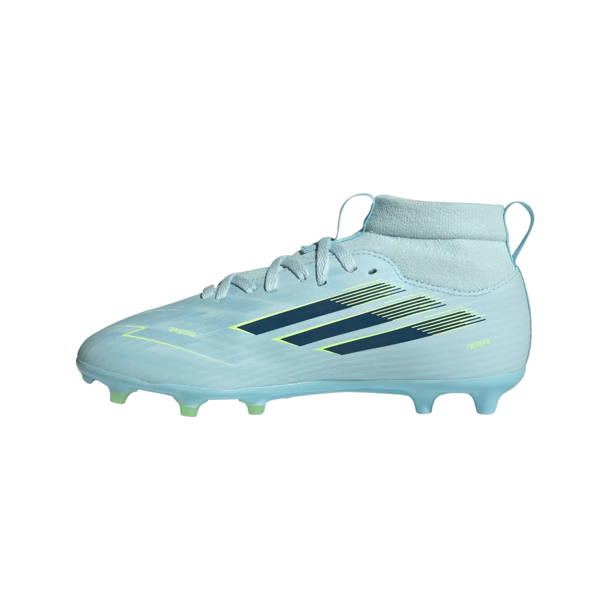 Adidas Kinderfußballschuhe F50 Sparkfusion League FG, halbhohe Fußballschuhe für feste Böden und Kunstrasen mit Sprintplate Fusion - machsport – Bild 