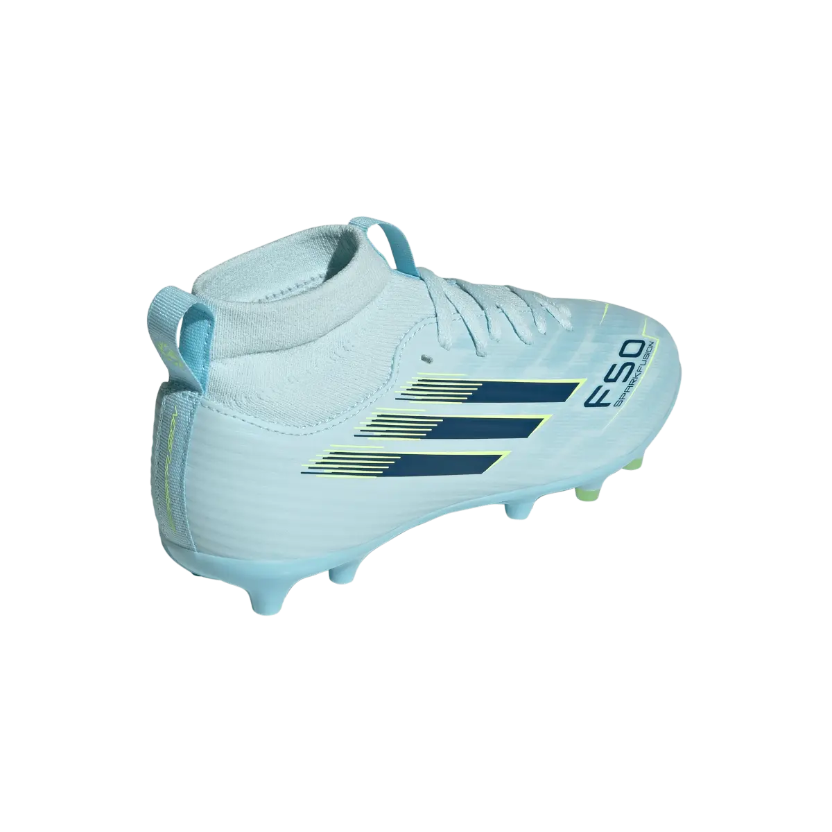 Adidas Kinderfußballschuhe F50 Sparkfusion League FG, halbhohe Fußballschuhe für feste Böden und Kunstrasen mit Sprintplate Fusion - machsport