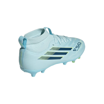 Adidas Kinderfußballschuhe F50 Sparkfusion League FG, halbhohe Fußballschuhe für feste Böden und Kunstrasen mit Sprintplate Fusion - machsport