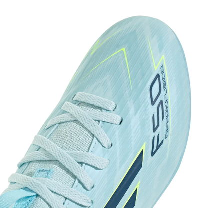 Adidas Kinderfußballschuhe F50 Sparkfusion League FG, halbhohe Fußballschuhe für feste Böden und Kunstrasen mit Sprintplate Fusion - machsport