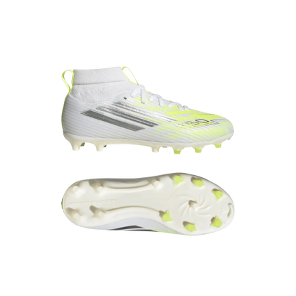 Adidas Kinderfußballschuhe F50 Sparkfusion League FG, halbhohe Fußballschuhe für feste Böden und Kunstrasen mit Sprintplate Fusion - machsport