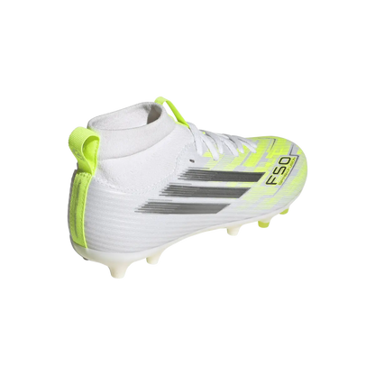 Adidas Kinderfußballschuhe F50 Sparkfusion League FG, halbhohe Fußballschuhe für feste Böden und Kunstrasen mit Sprintplate Fusion - machsport