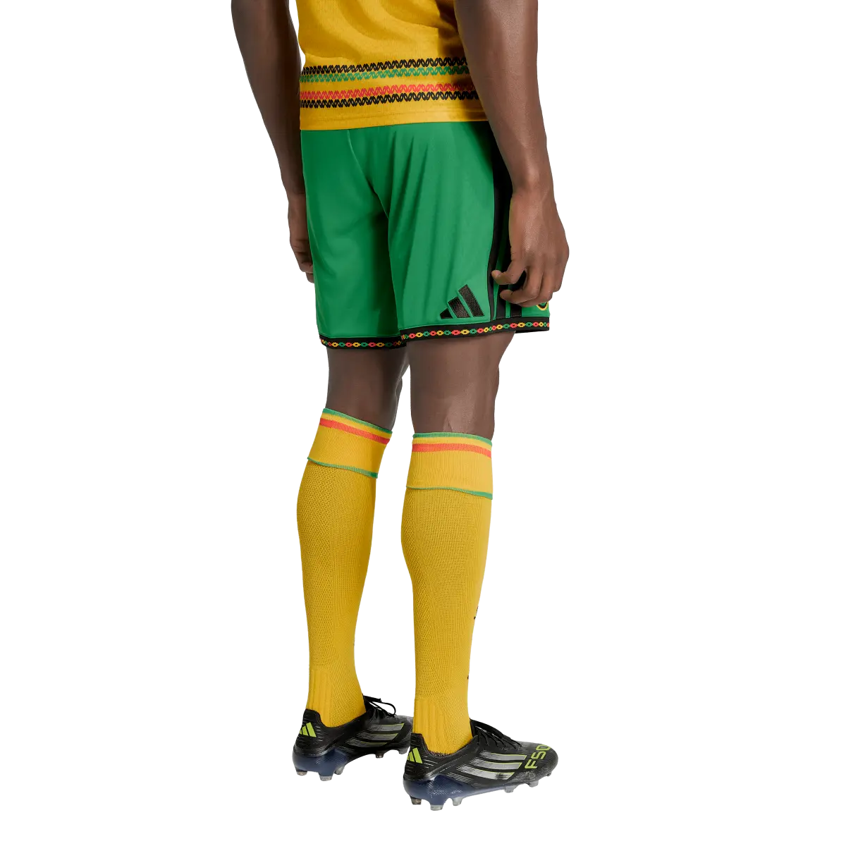 Jamaika Herrenfußballhose Homeshort 2026, Bob Marley, Heimshorts mit Climacool für Spiel und Fanmomente - machsport – Bild 