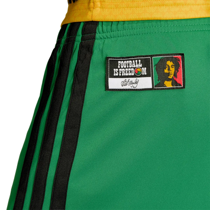 Jamaika Herrenfußballhose Homeshort 2026, Bob Marley, Heimshorts mit Climacool für Spiel und Fanmomente - machsport