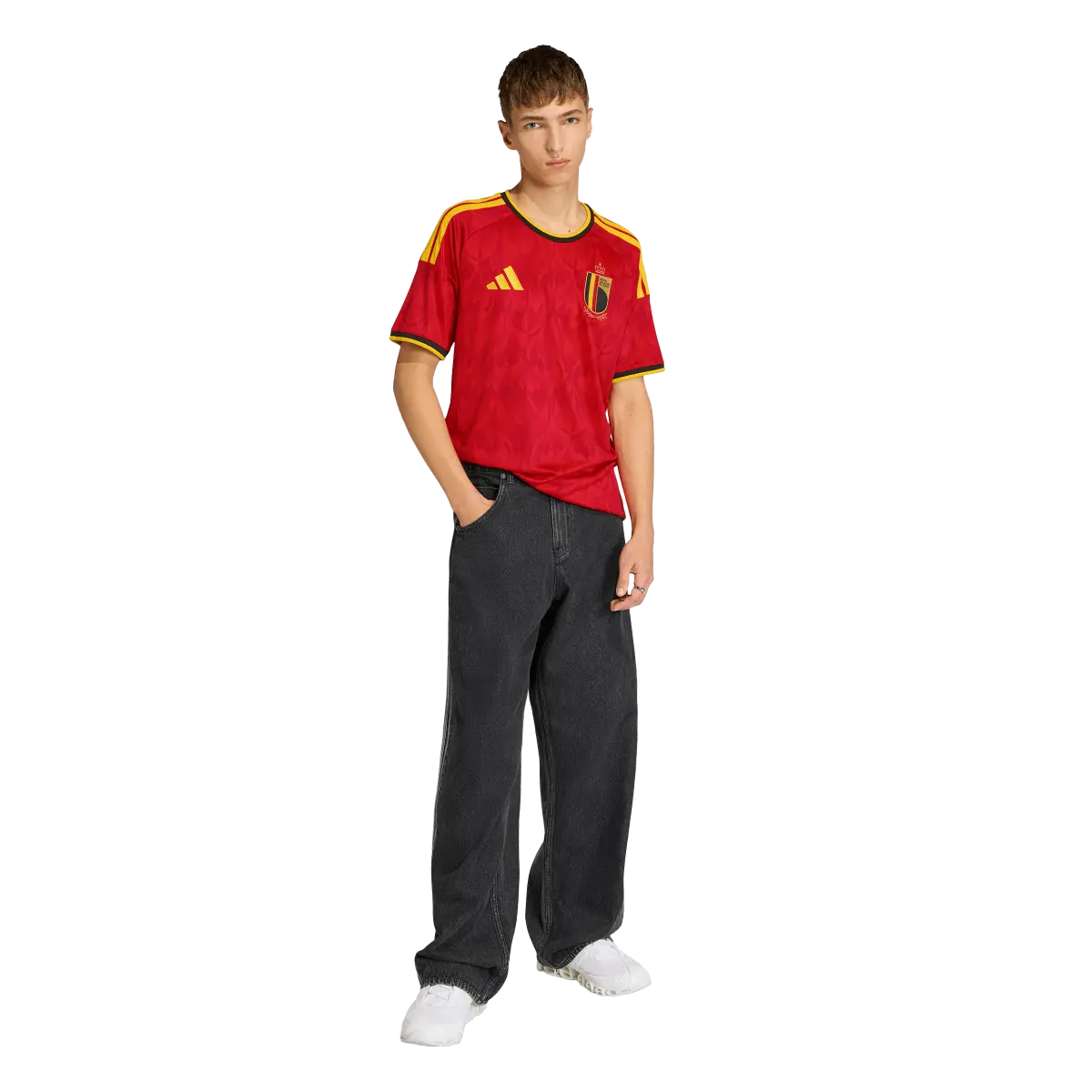 Belgien Herrenfußballshirt Home 2026, Heimtrikot mit Climacool für Spiel, Training und Fanmomente - machsport – Bild 
