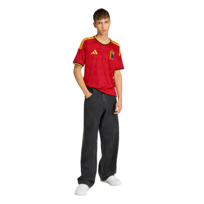 Belgien Herrenfußballshirt Home 2026, Heimtrikot mit Climacool für Spiel, Training und Fanmomente - machsport