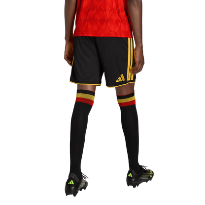 Belgien Herrenfußballshort Home 2026, Heimshorts mit Climacool für Spiel, Training und Fanmomente - machsport