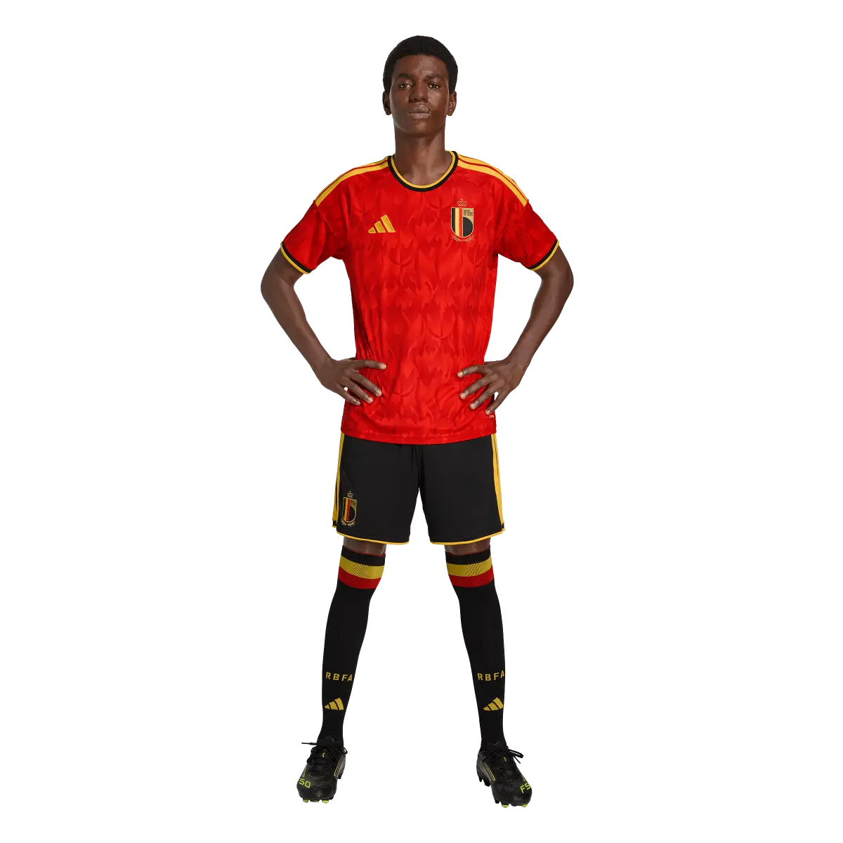Belgien Herrenfußballshort Home 2026, Heimshorts mit Climacool für Spiel, Training und Fanmomente - machsport – Bild 