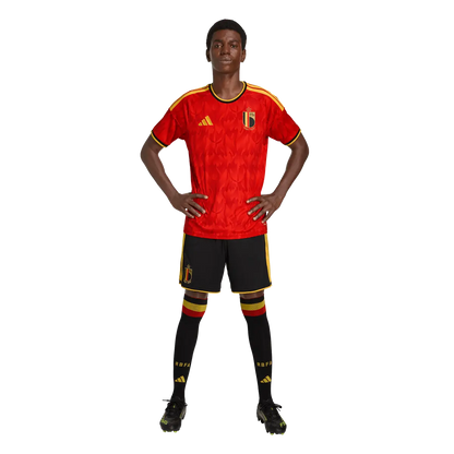 Belgien Herrenfußballshort Home 2026, Heimshorts mit Climacool für Spiel, Training und Fanmomente - machsport