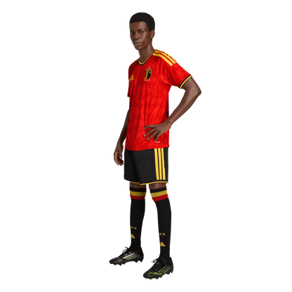 Belgien Herrenfußballshort Home 2026, Heimshorts mit Climacool für Spiel, Training und Fanmomente - machsport